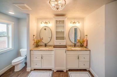 Floating Vanity with Under-Cabinet Lighting